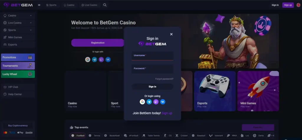 betgem main login